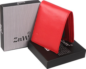 ZnW Men Casual, Formal Red Artificial Leather Wallet