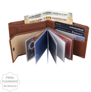 pocket bazar Men Casual Tan Artificial Leather Money Clip