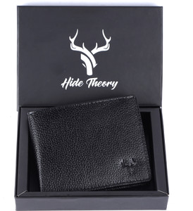 HideTheory Men Formal Black Genuine Leather Wallet