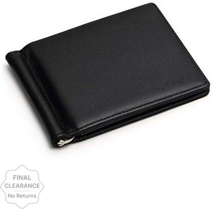SK UNIVERSAL Men & Women Casual Black Genuine Leather Money Clip