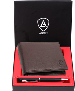 Abolt Men Casual, Formal, Travel, Trendy, Evening/Party Brown Genuine Leather Wallet