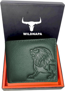 WILD NAPA Men Green Genuine Leather Wallet