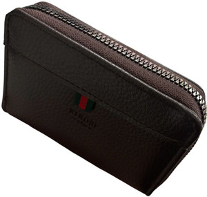 Hanit Men & Women Brown Genuine Leather Card Holder