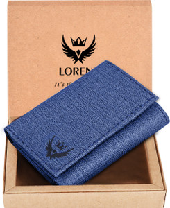 LORENZ Men Blue Fabric Wallet