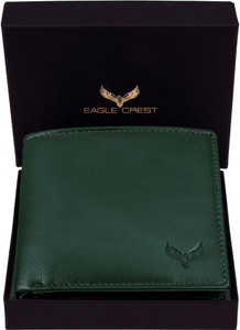 Eagle Crest Men Casual Green Genuine Leather Wallet
