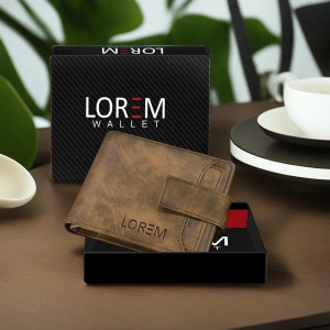 LOREM Men Casual, Evening/Party, Formal Brown Artificial Leather Wallet