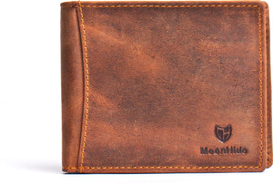 MoonHide Men Evening/Party, Travel, Trendy, Casual Brown Genuine Leather Wallet