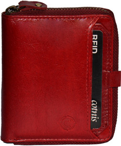 Cotnis Men & Women Travel, Trendy, Casual Red Genuine Leather Wallet