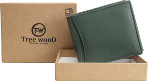 Tree Wood Men Casual, Formal, Trendy, Travel, Evening/Party Green Genuine Leather Wallet
