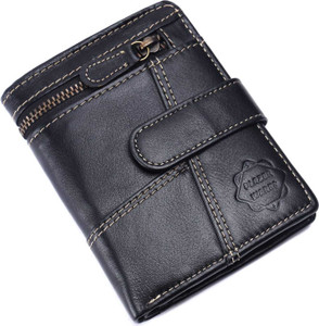 PLAZER WARES Men Trendy, Formal, Casual, Evening/Party Black Genuine Leather Wallet