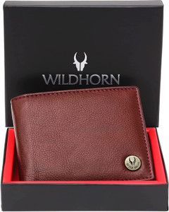 WILDHORN Men Casual, Formal Maroon Genuine Leather Wallet