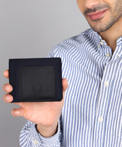 Allen Solly Men Casual Blue Genuine Leather Wallet