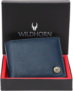 WILDHORN Men Casual, Formal Blue Genuine Leather Wallet