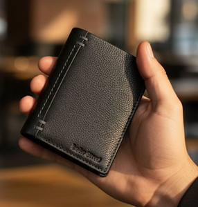 Leder Street Black Leather Wallet - Image 5