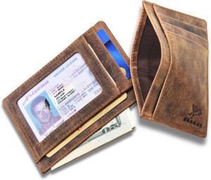 burraq Men Formal, Casual Brown Genuine Leather Card Holder