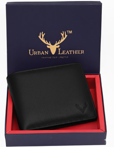URBAN LEATHER Men Formal Black Genuine Leather Wallet