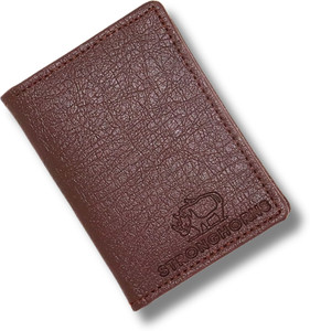 Strong Horns Men Casual Brown Artificial Leather Card Holder