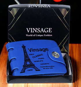 Vinsage Men Casual, Ethnic, Evening/Party, Formal, Travel, Trendy Blue Artificial Leather Wallet