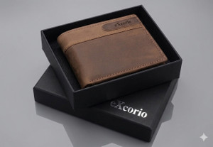 eXcorio Men Trendy, Ethnic Brown Genuine Leather Wallet