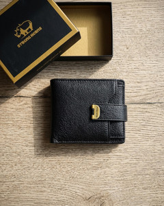 Strong Horns Men Casual, Formal, Travel, Trendy Black Artificial Leather Wallet