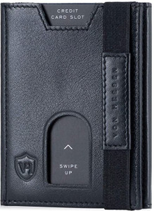 ADAM ZAC Men & Women Travel, Casual, Trendy, Evening/Party, Formal Black Genuine Leather Wallet