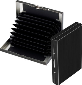 STORITE Men & Women Casual, Formal, Travel, Trendy Black Aluminium Card Holder