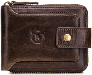 CONTACTS Men Brown Genuine Leather Wallet