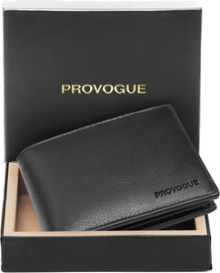 PROVOGUE Men Casual, Evening/Party, Formal, Travel Black Genuine Leather Wallet