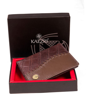 KAEZRI Men Casual, Ethnic, Evening/Party, Formal Brown Genuine Leather Wallet