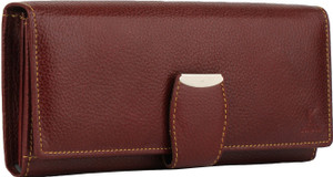 K London Women Casual Maroon Genuine Leather Wallet Maroon Price in India 