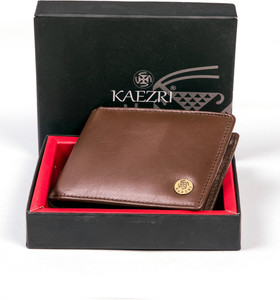 KAEZRI Men Casual, Evening/Party, Ethnic, Formal, Travel, Trendy, Evening/Party Brown Genuine Leather Wallet
