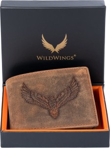 WILDWINGS Men Trendy, Evening/Party, Casual, Formal Brown Genuine Leather Wallet
