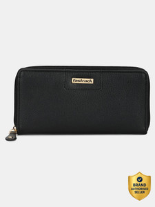 Fastrack Women Casual Black Artificial Leather Wrist Wallet