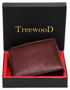 Tree Wood Men Travel, Trendy, Casual, Formal Maroon Genuine Leather Wallet