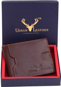 URBAN LEATHER Men Formal Brown Genuine Leather Wallet