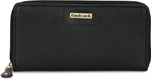 Fastrack Women Casual Black Artificial Leather Wrist Wallet