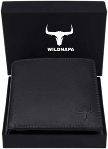 WILD NAPA Men Black Genuine Leather Wallet
