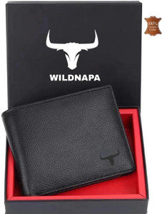 WILD NAPA Men Black Genuine Leather Wallet