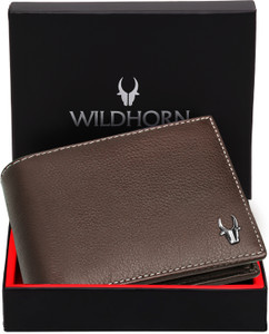 WILDHORN Men Casual Brown Genuine Leather Wallet