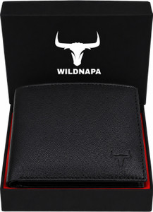 WILD NAPA Men Black Genuine Leather Wallet