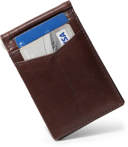Jungler Men Brown Genuine Leather Money Clip