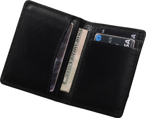 MoonHide Men Casual, Formal, Trendy, Travel Black Genuine Leather Card Holder