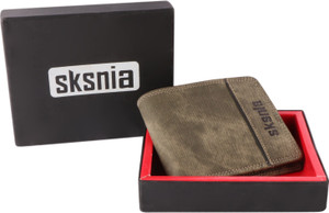 sksnia Men Casual Green Denim Wallet