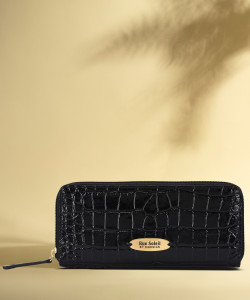 Rue Soleil by Hidesign Women Evening/Party Black Genuine Leather Wallet