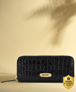 Rue Soleil by Hidesign Women Evening/Party Black Genuine Leather Wallet