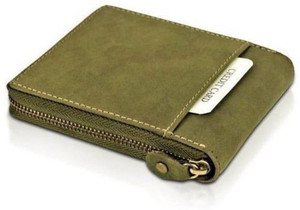 G & H Men & Women Trendy, Evening/Party Green Genuine Leather Wallet