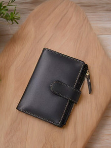 WALLETIN Women Casual, Evening/Party Black Artificial Leather Wallet