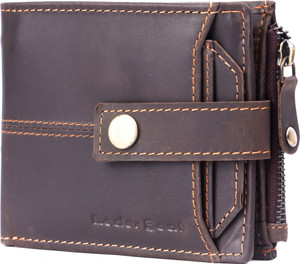 Leder Boat Men Casual, Formal Grey Genuine Leather Wallet