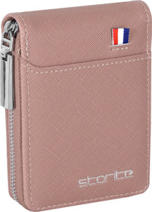 STORITE Men & Women Casual, Formal, Travel, Trendy Pink Artificial Leather Card Holder