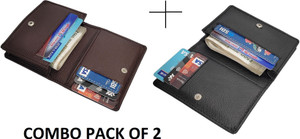 RAGE GAZE Men & Women Brown, Black Artificial Leather Card Holder